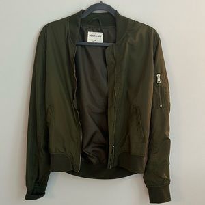Army green bomber jacket